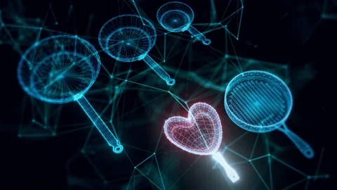 Pans hologram Close up Stock Footage 154776684
