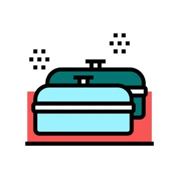 Pans kitchen ware for cooking color icon vector illustration Stock Illustration
