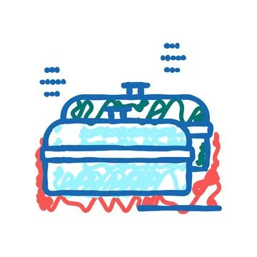 Pans kitchen ware for cooking icon doodle illustration Stock Illustration