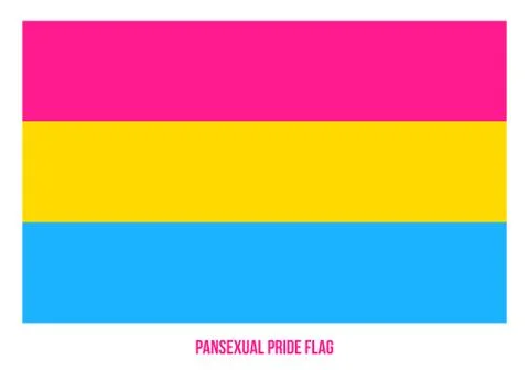 Pansexual Pride Flag in Vector Illustration. Symbol for The Pansexual Communi Stock Illustration