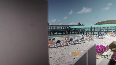 Panshot of beach Stock Footage 260578366