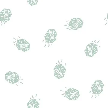 Panspermia space glyph vector seamless pattern Stock Illustration