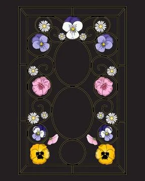 Pansy abstract Illustrazione stock