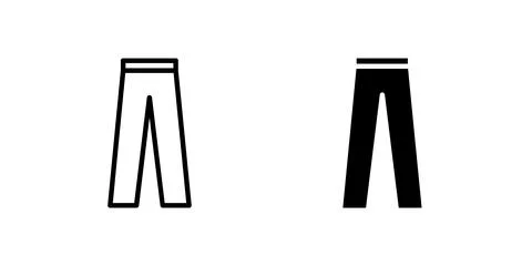 Pant icon set. Suitable for e-commerce websites, fashion apps, and online s.. Stock Illustration