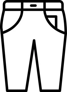 Pant Line Icon Design Stock Illustration