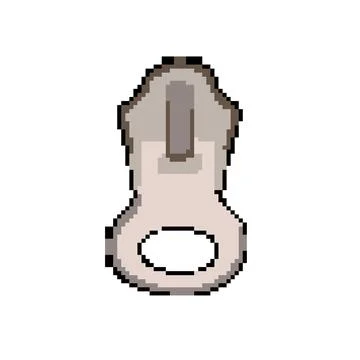 Pant zipper puller pixel art vector illustration 스톡 일러스트