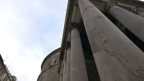 The Pantheon columns Stock Footage 87666776