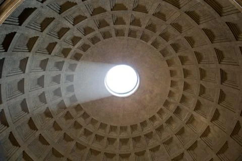 Pantheon Dome with Sunlight Stock Photos