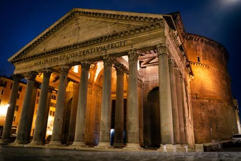 Pantheon at night 스톡 사진