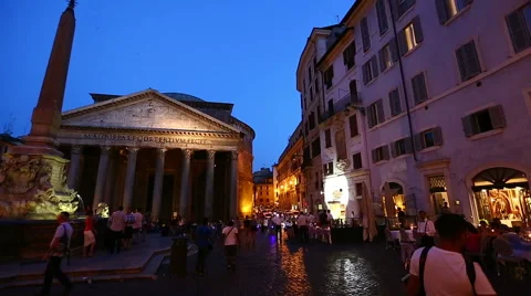 Pantheon of Rome Video stock 53256838