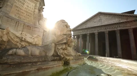 The Pantheon in Rome, Italy Stock Footage 47933853