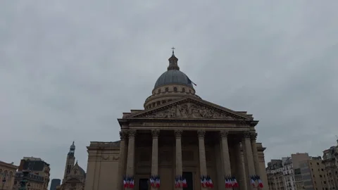 Pantheon: A Stunning Panoramic View of a Historic Monument Set Against a Stock Footage 318555200