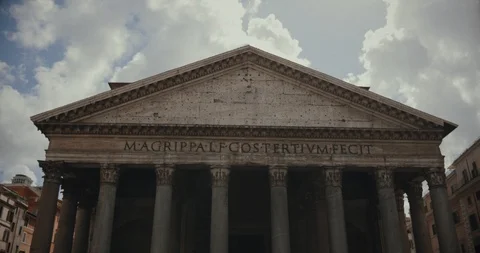 Pantheon temple in Rome Video stock 122214483