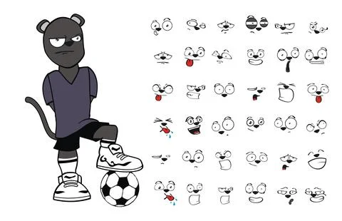 Panther cartoon Stock Illustration