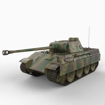 Panther "D" Tank 3D Model