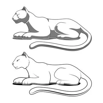 Panther emblem vector illustration Stock Illustration