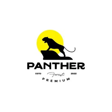 Panther focus logo design vector Stock Illustration
