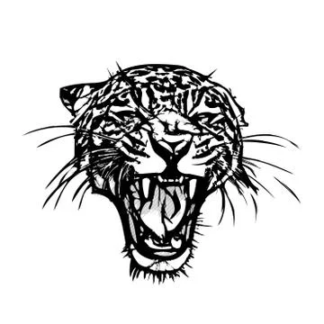 Panther head graphic Stock Illustration