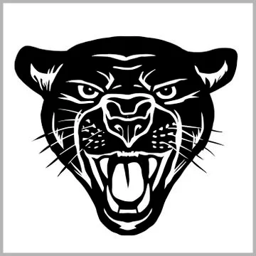 Panther head - vector illustration isolated on white Stock Illustration