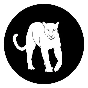 Panther icon design Stock Illustration