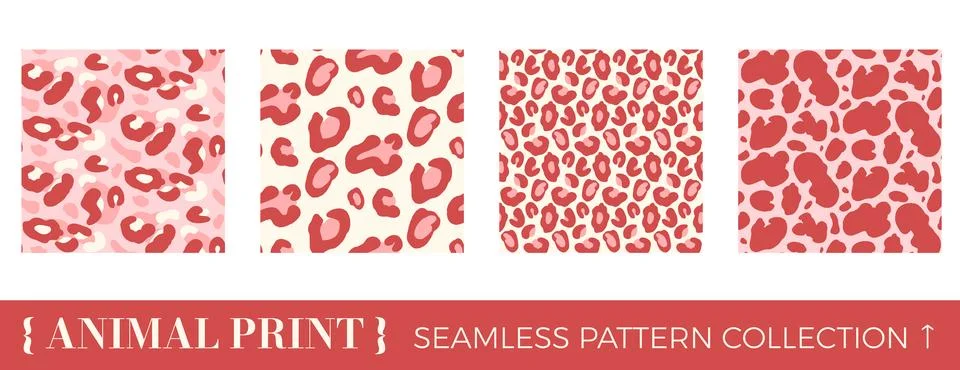 Panther seamless pattern and print in coquette girly fashion collection. Illustrazione stock