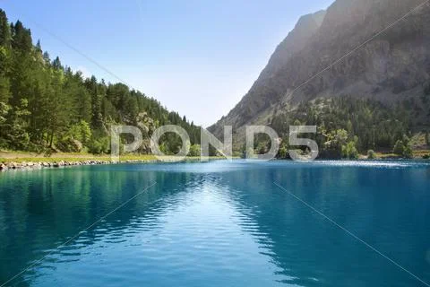 Panticosa balneary lake Pyrenees Huesca Stock Photos