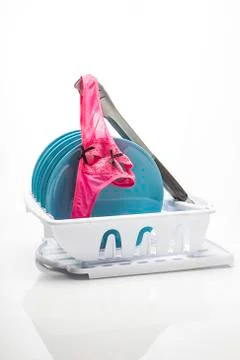 Panties on a dish rack Foto stock