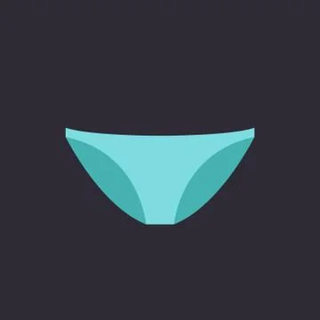 Panties flat icon, vector illustration Stock Illustration