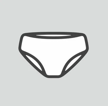 Panties icon on a background. Stock Illustration