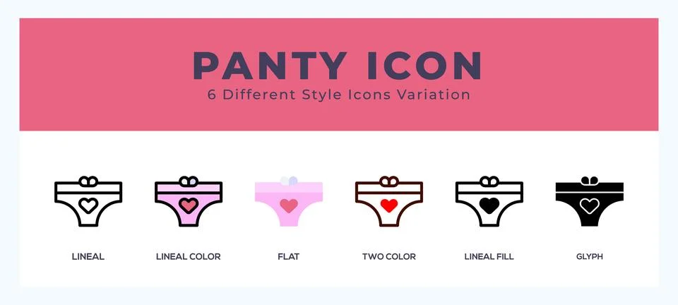 Panties icon in different style vector illustration. Illustrazione stock