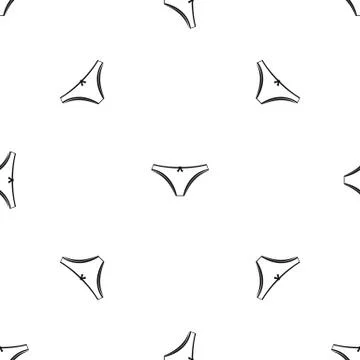 Panties pattern seamless black Stock Illustration