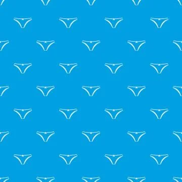 Panties pattern seamless blue Illustrazione stock