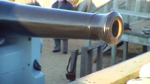 Pan/tilt up to cannon prep Stock Footage 24446452