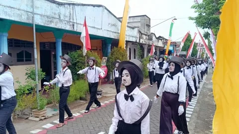 Pantomime themed carnival Stock Footage 283240536