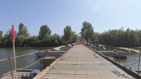 Pantone bridge over the river Stock-Footage 117223284