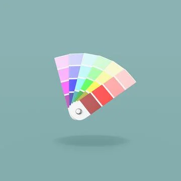 Pantone Colors Sampler on Blue Background Stock Illustration