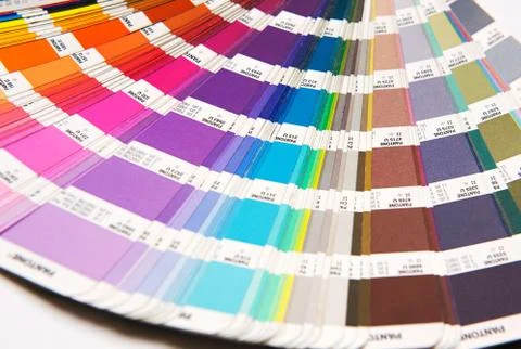 Pantone colour chart Stock Photos