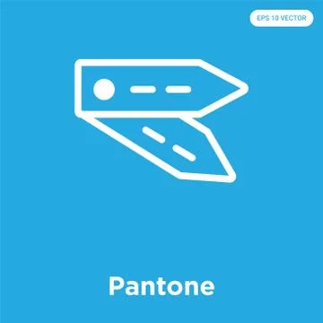 Pantone icon isolated on blue background Free Stock Illustration