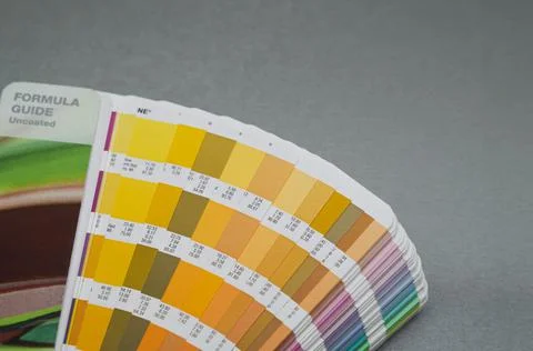 PANTONE. A sample of the chromaticity of the Pantone system. Reference colors of Stock Photos
