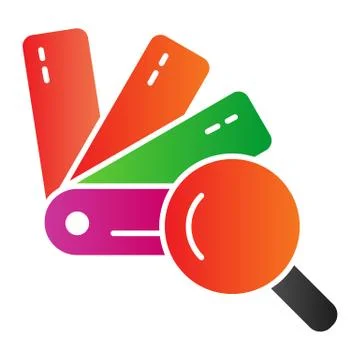 Pantone search flat icon. Web color design color icons in trendy flat style 스톡 일러스트