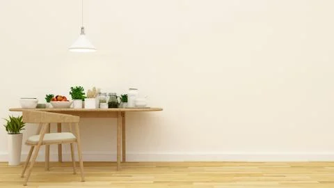 Pantry and dining area - 3d rendering Stock Illustration