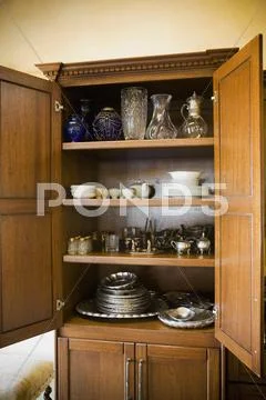 Pantry Filled With Vintage Dishware