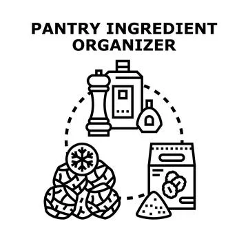 Pantry ingredient organizer concept vector illustration Stock Illustration