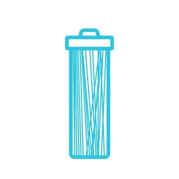Pantry Spaghetti Storage Container glass jar icon. Isolated on white backgr.. Stock Illustration
