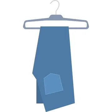 Pants on hanger vector shop store cloth icon Stock Illustration