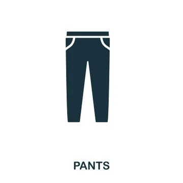 Pants icon. Flat style icon design. UI. Illustration of pants icon. Pictogram Illustrazione stock