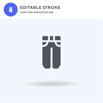 Pants icon vector, filled flat sign, solid pictogram isolated on white, logo Stock Illustration