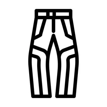 Pants motorcycle line icon vector illustration Stock Illustration