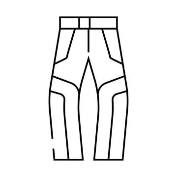 Pants motorcycle line icon vector illustration Stock Illustration