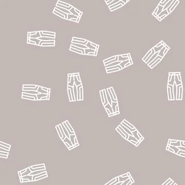 Pants motorcycle line vector seamless pattern Stock Illustration